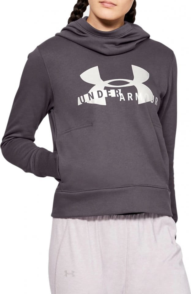 Hanorac cu gluga Under Armour Cotton Fleece Sportstyle Logo hoodie-Gra