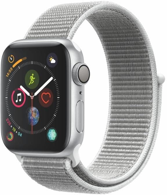 Ceas Apple Watch Series 4 GPS, 40mm Silver Aluminium Case with Seashell Sport Loop