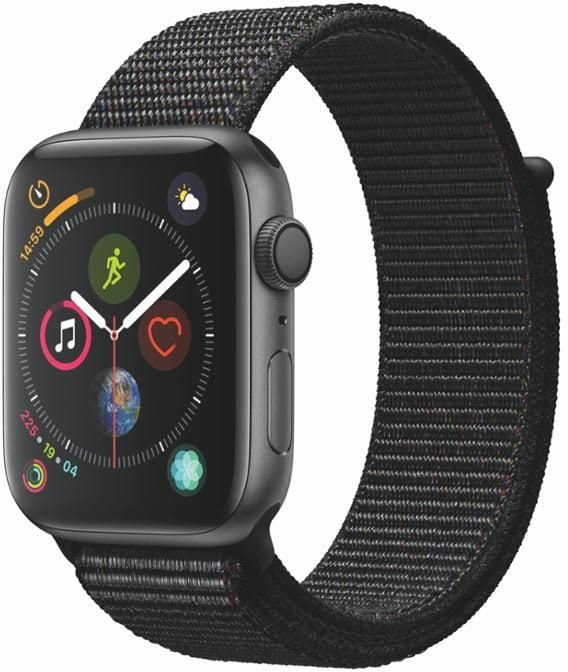 Ceas Apple Watch Series 4 GPS, 44mm Space Grey Aluminium Case with Black Sport Loop