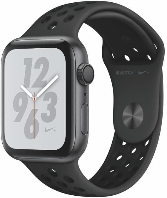Ceas Apple Watch + Series 4 GPS, 44mm Space Grey Aluminium Case with Anthracite/Black Sport Band